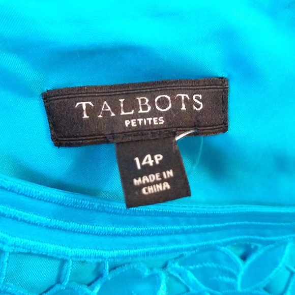 Talbots Embroidered Sateen Fit-and-Flare Dress - Picture 13 of 14